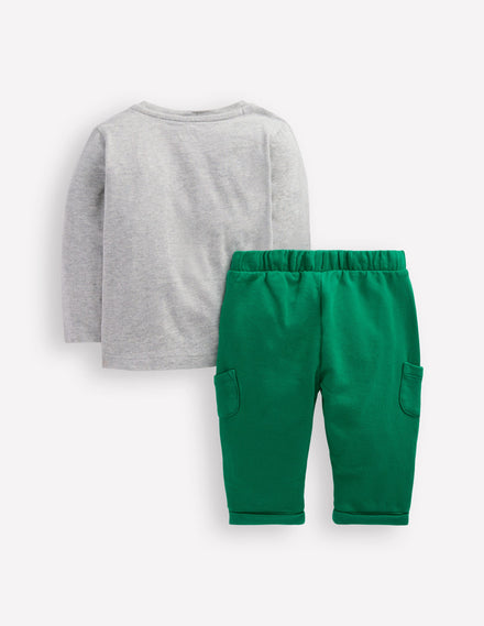 Appliqué Jersey Play Set-Grey Tractor