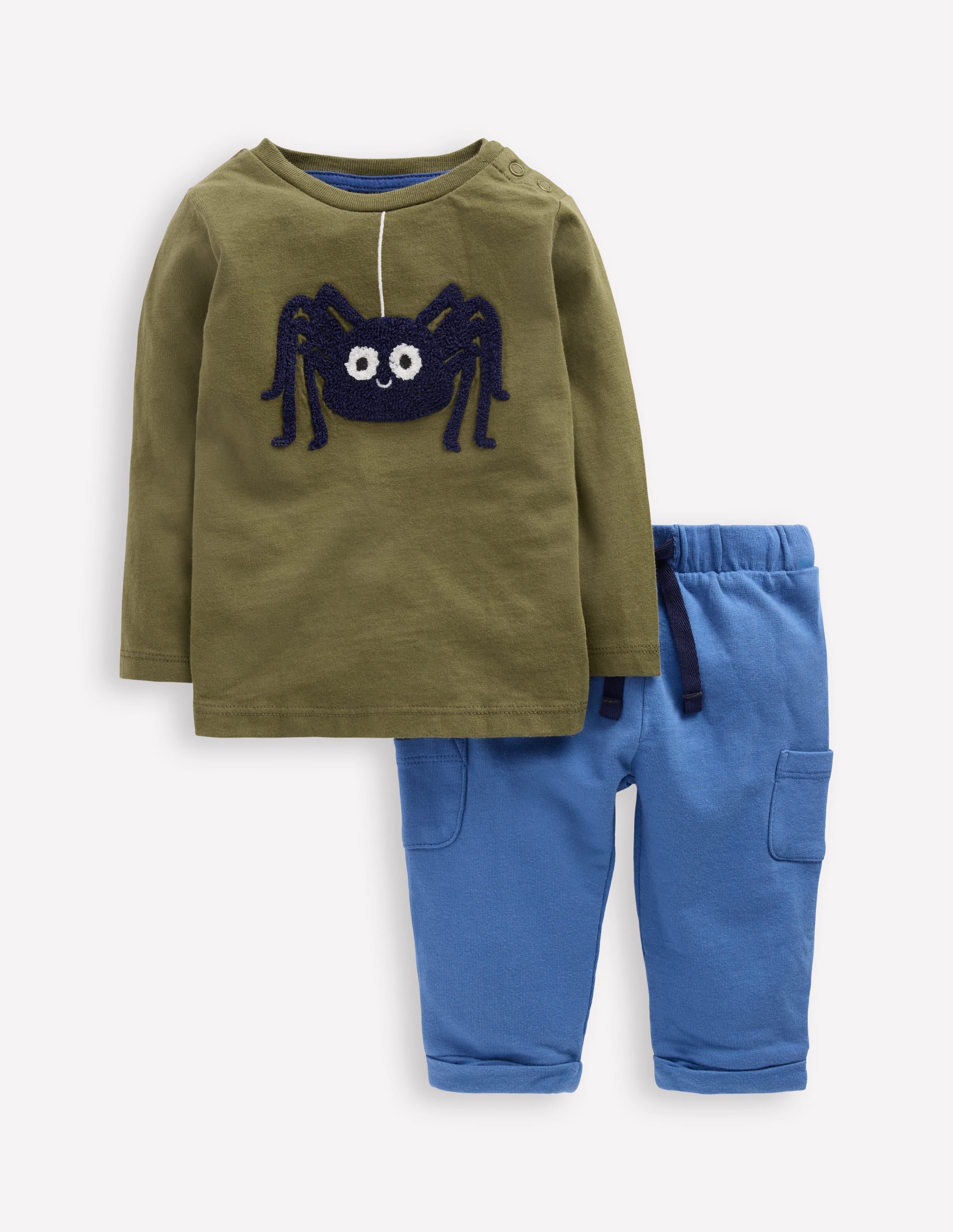 Appliqué Jersey Play Set-Green Spider - Image 1
