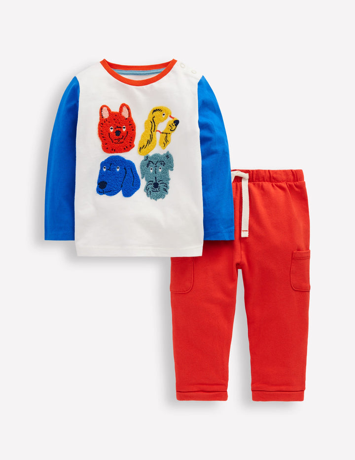Appliqué Jersey Play Set-Multi Dogs
