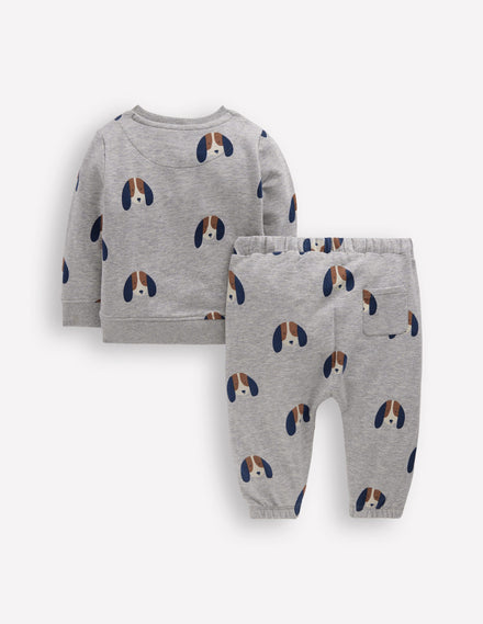 Sweatshirt Play Set-Grey Marl Puppy