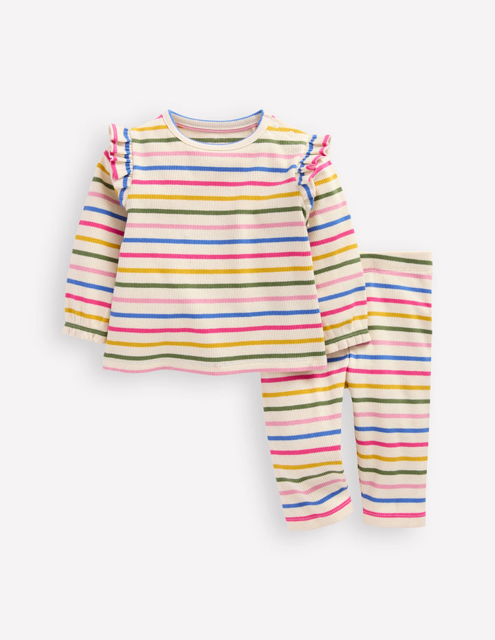 Ribbed Jersey Play Set-Multi Stripe