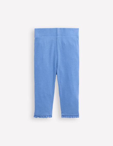 Ribbed Leggings-Forget Me Not Blue