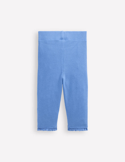 Ribbed Leggings-Forget Me Not Blue