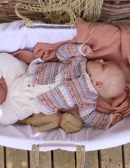Fair Isle Cardigan-Soft Multi