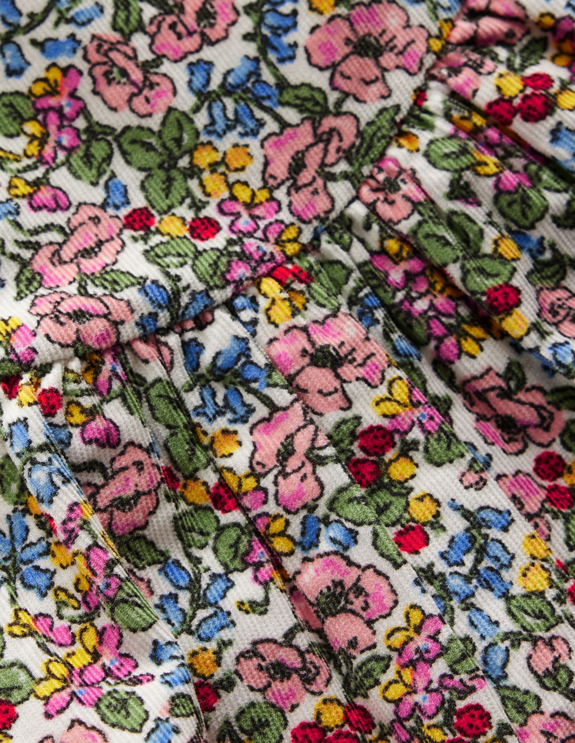 Yoke Detail Woven Dress-Coconut Berry Floral - Image 3