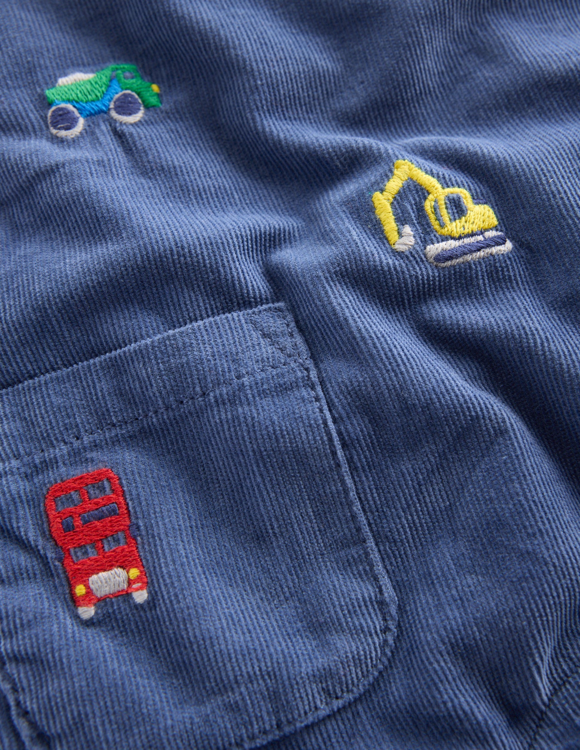 Cord Dungaree Set-Blue Transport-3