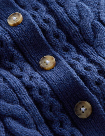 Heritage Cable Cardigan-Medieval Blue-2
