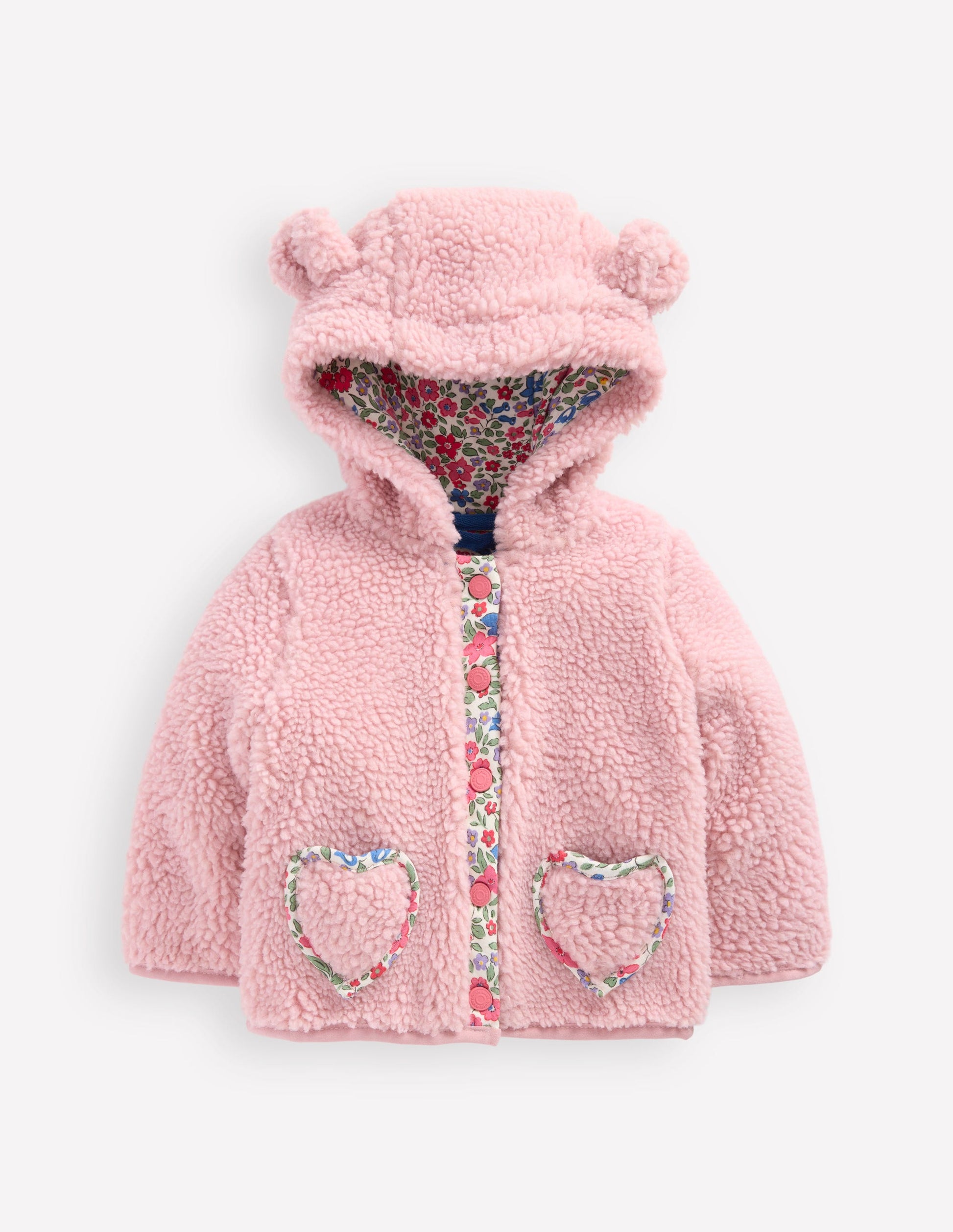Girls Borg Fleece-Pink-1