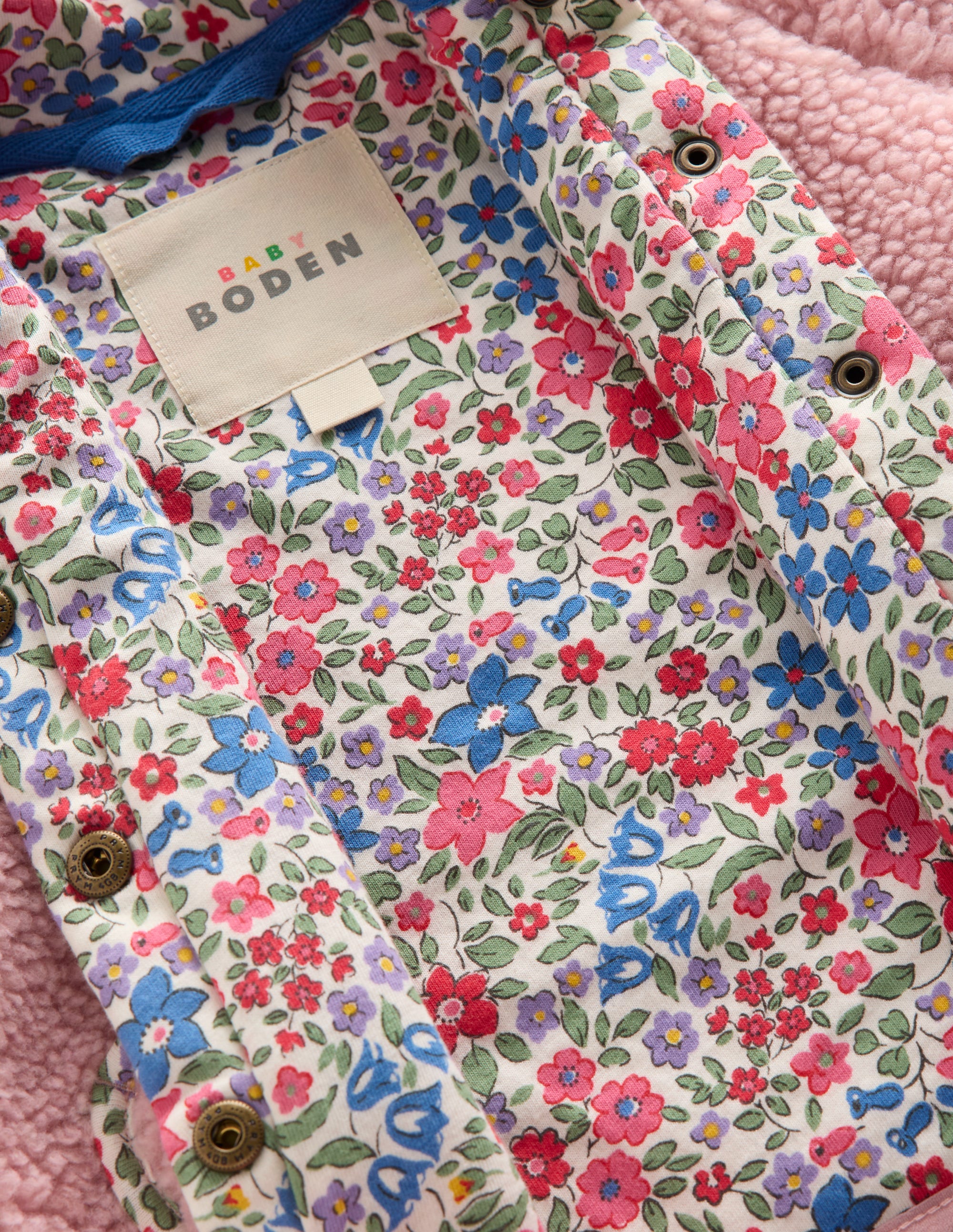 Novelty Cosy Borg Jacket-Pink - Image 4