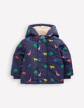 3-in-1 Showerproof Coat-Navy Prehistoric Print