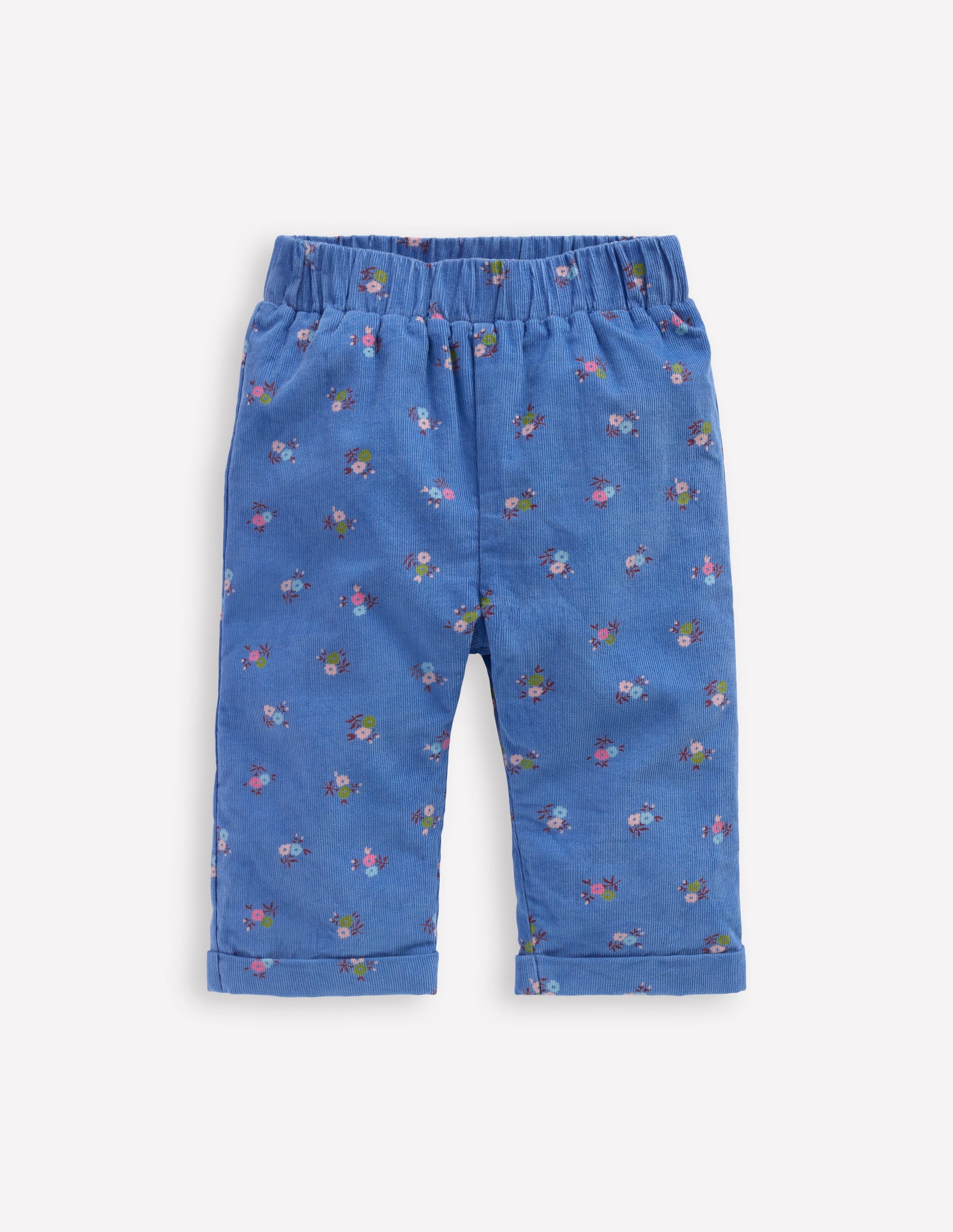 Cosy Lined Trousers-Bluejay Blue Spaced Ditsy-1