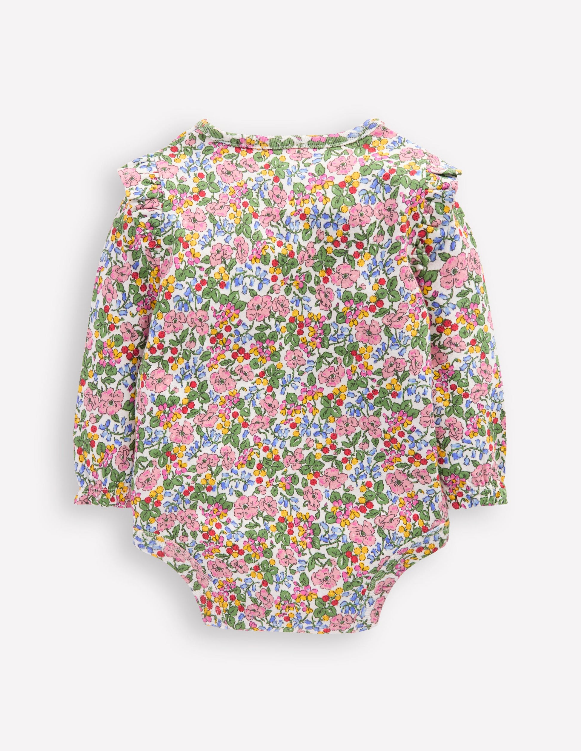 Frill Shoulder Body-Soft Ivory Berry Floral-3