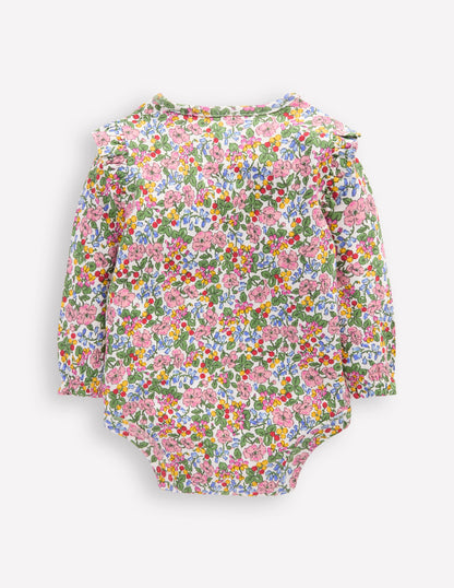 Frill Shoulder Body-Soft Ivory Berry Floral-3