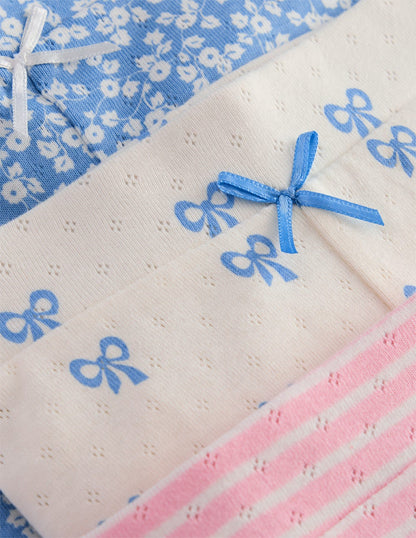 3 Pack Pointelle Leggings-Ditsy / Bows-2