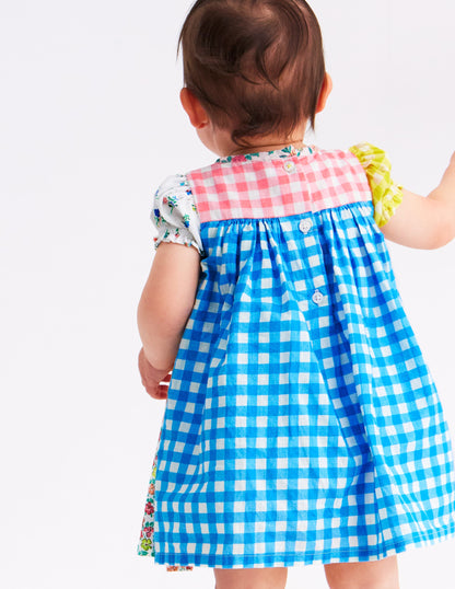 Gathered Woven Dress-Hotchpotch Multi