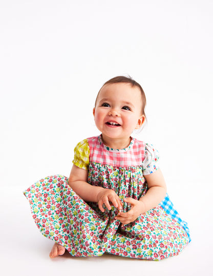 Gathered Woven Dress-Hotchpotch Multi
