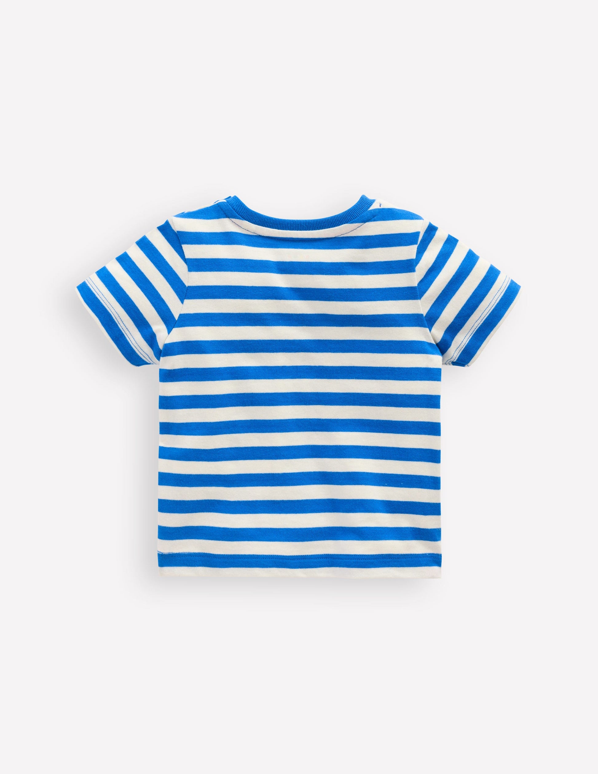 Logo Interest T-Shirt-Blue Stripe Fruit-5