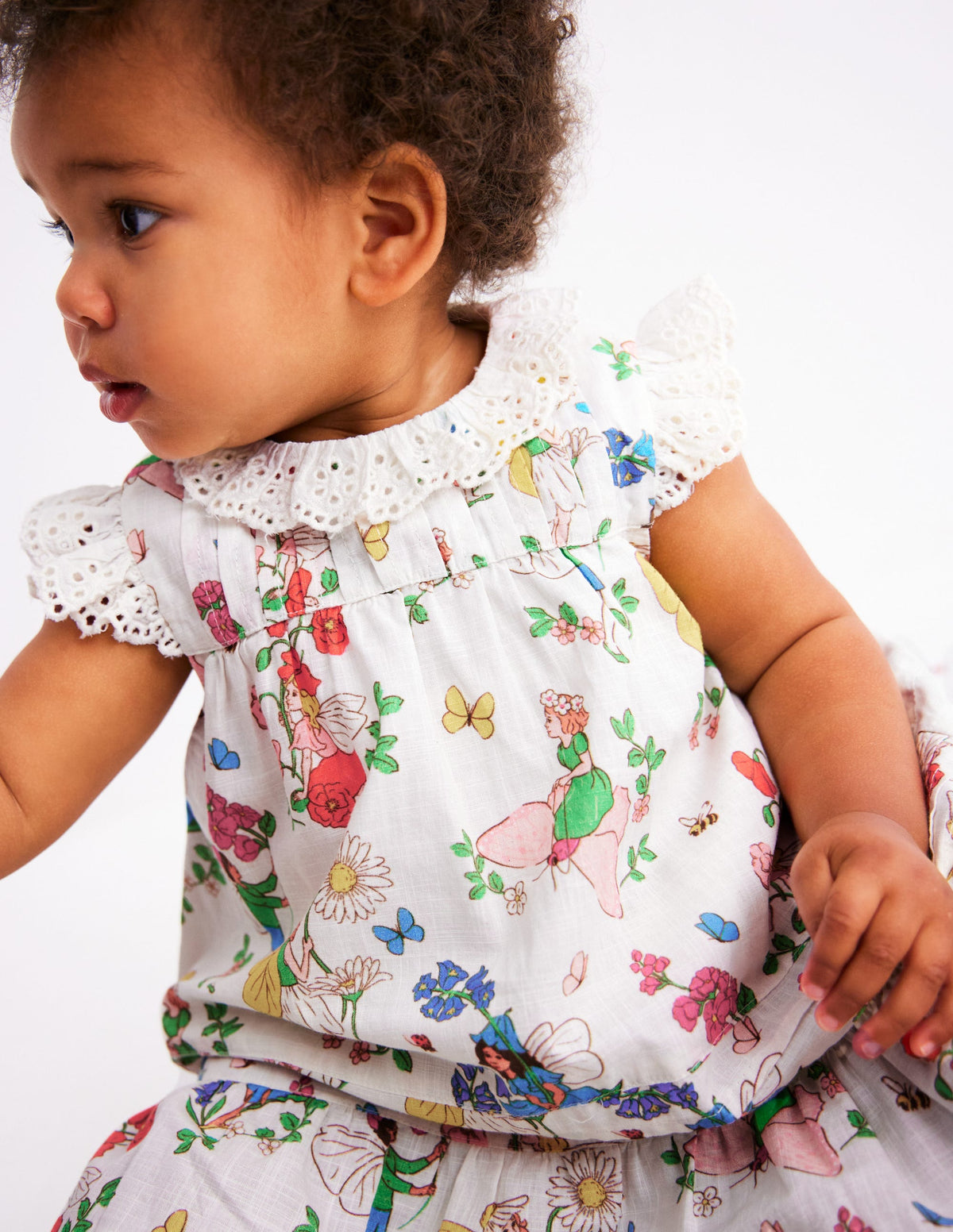 Broderie Ruffle Dress-Coconut Milk Fairies - Image 2