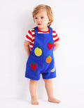 Boucle Jersey Dungaree Set-Navy Fruit