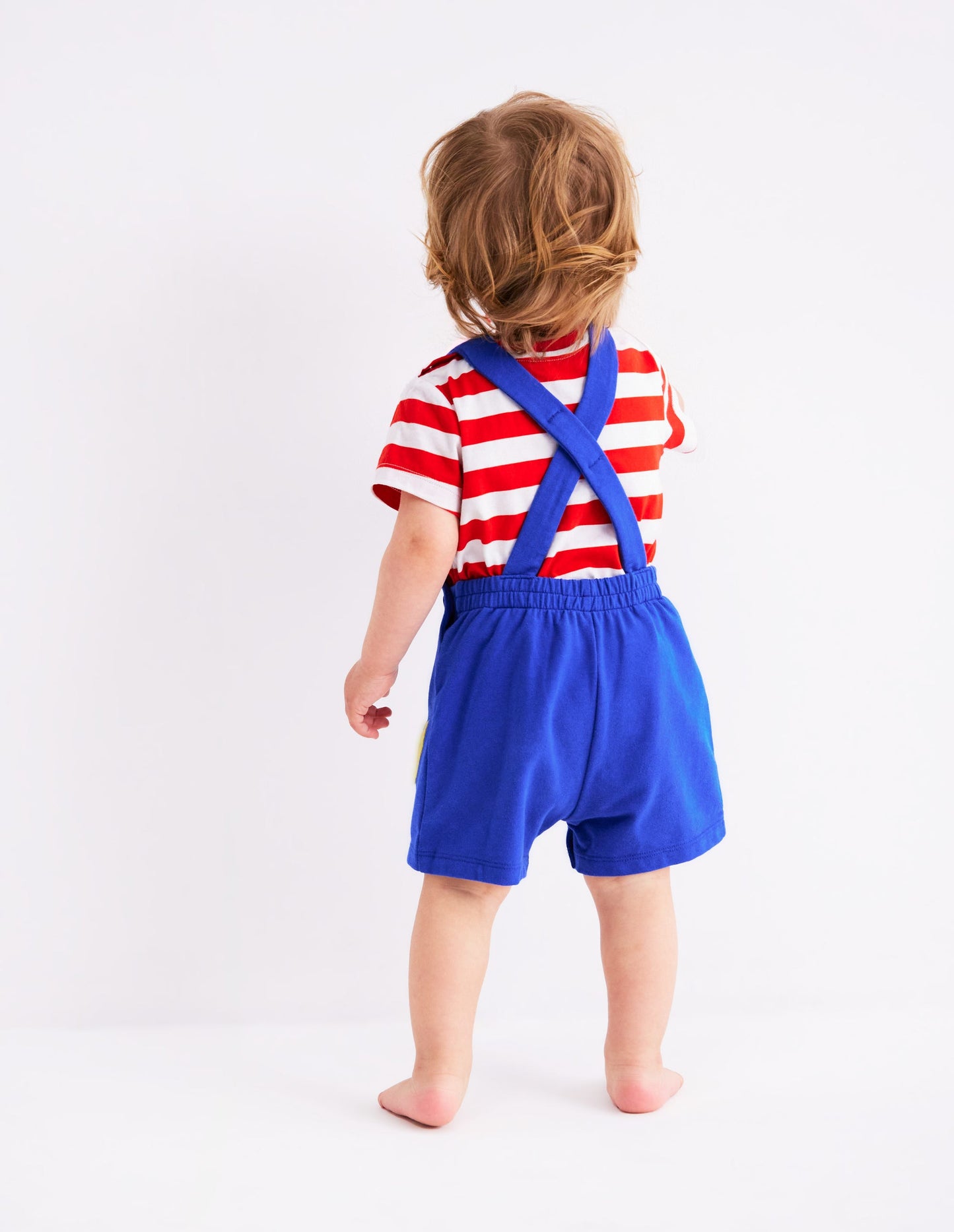 Boucle Jersey Dungaree Set-Navy Fruit