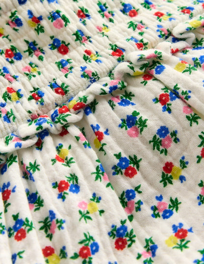 Double Cloth Dress-Soft Ivory Ditsy-4