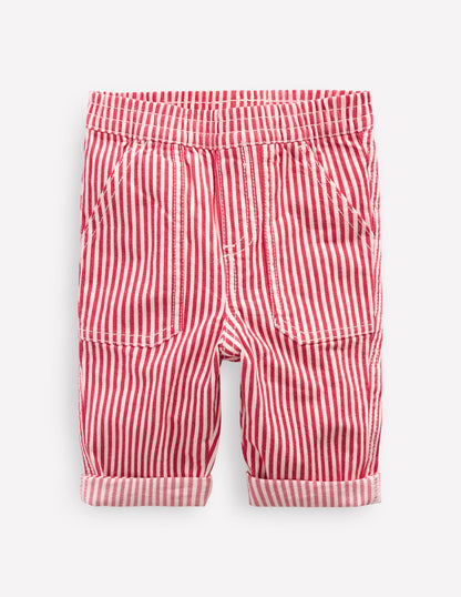 Woven Pull Ons-Soft Ivory/Poppy Red-1