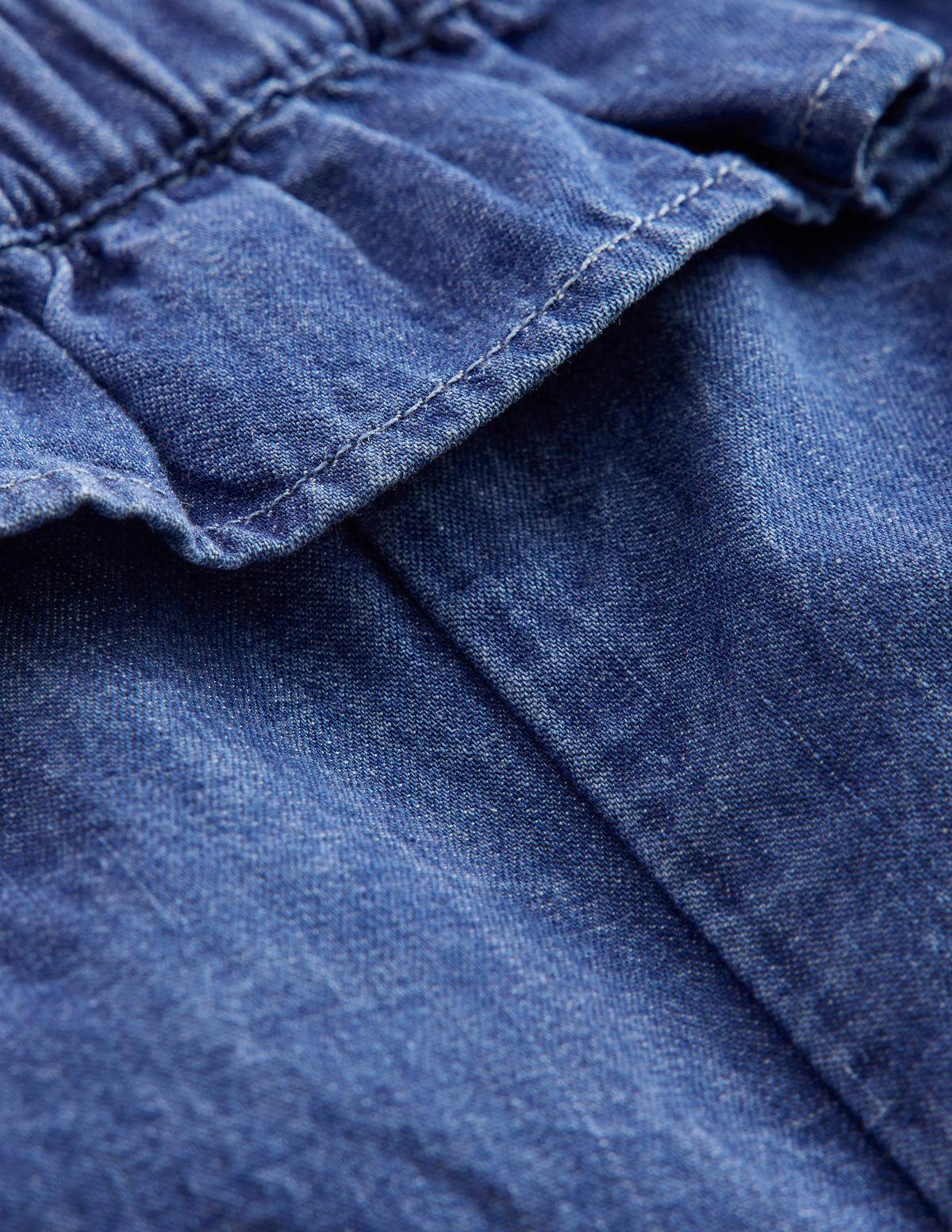Girls Chambray Bloomer-Light Vintage Denim - Image 3