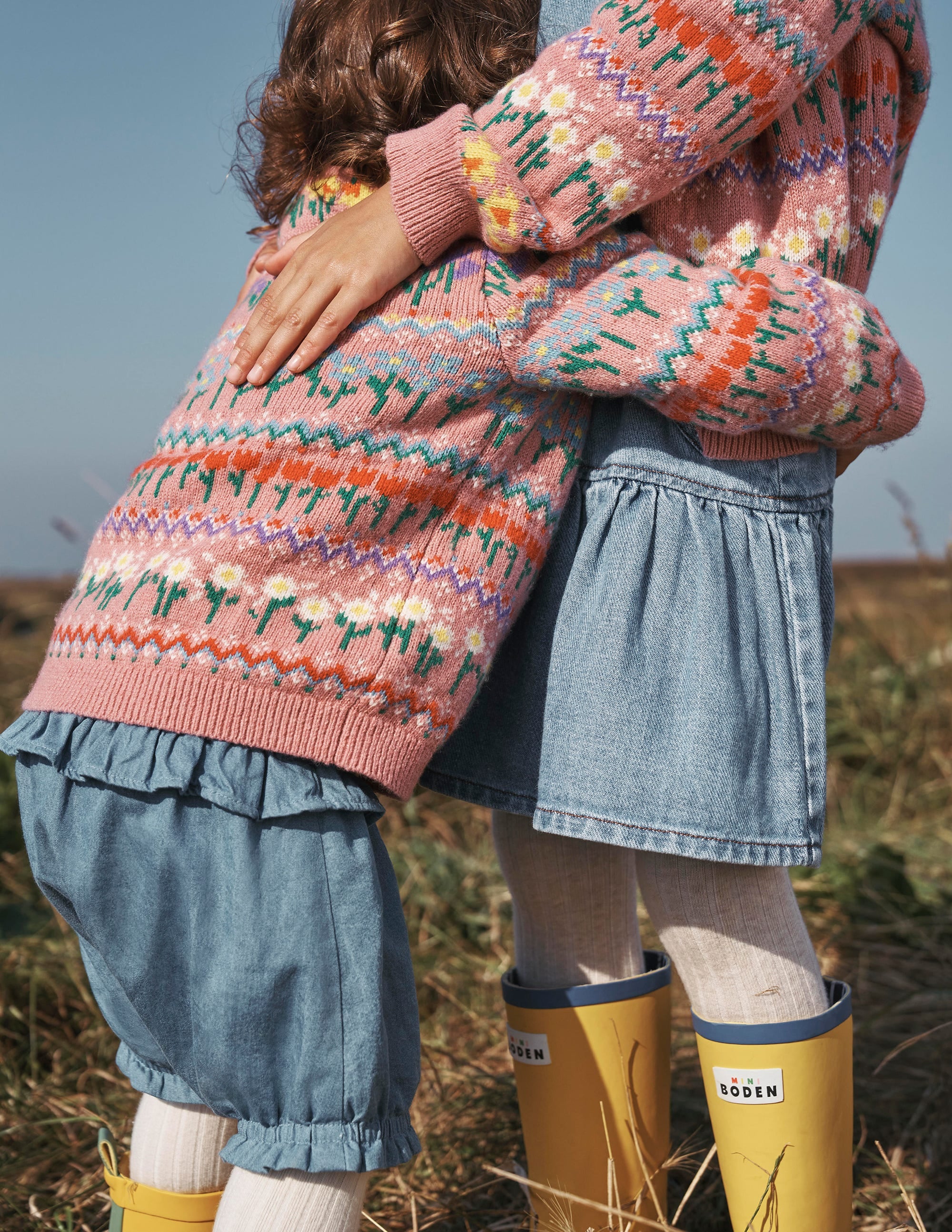 Girls Chambray Bloomer-Light Vintage Denim - Image 4
