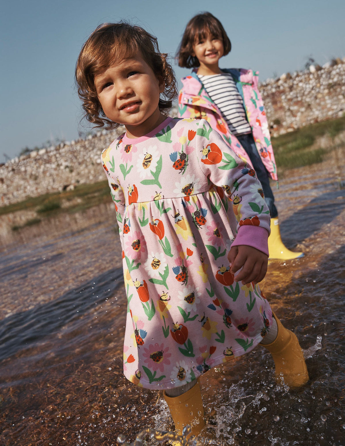 Sweatshirt Dress-Sugared Lilac Spring Garden - Image 4
