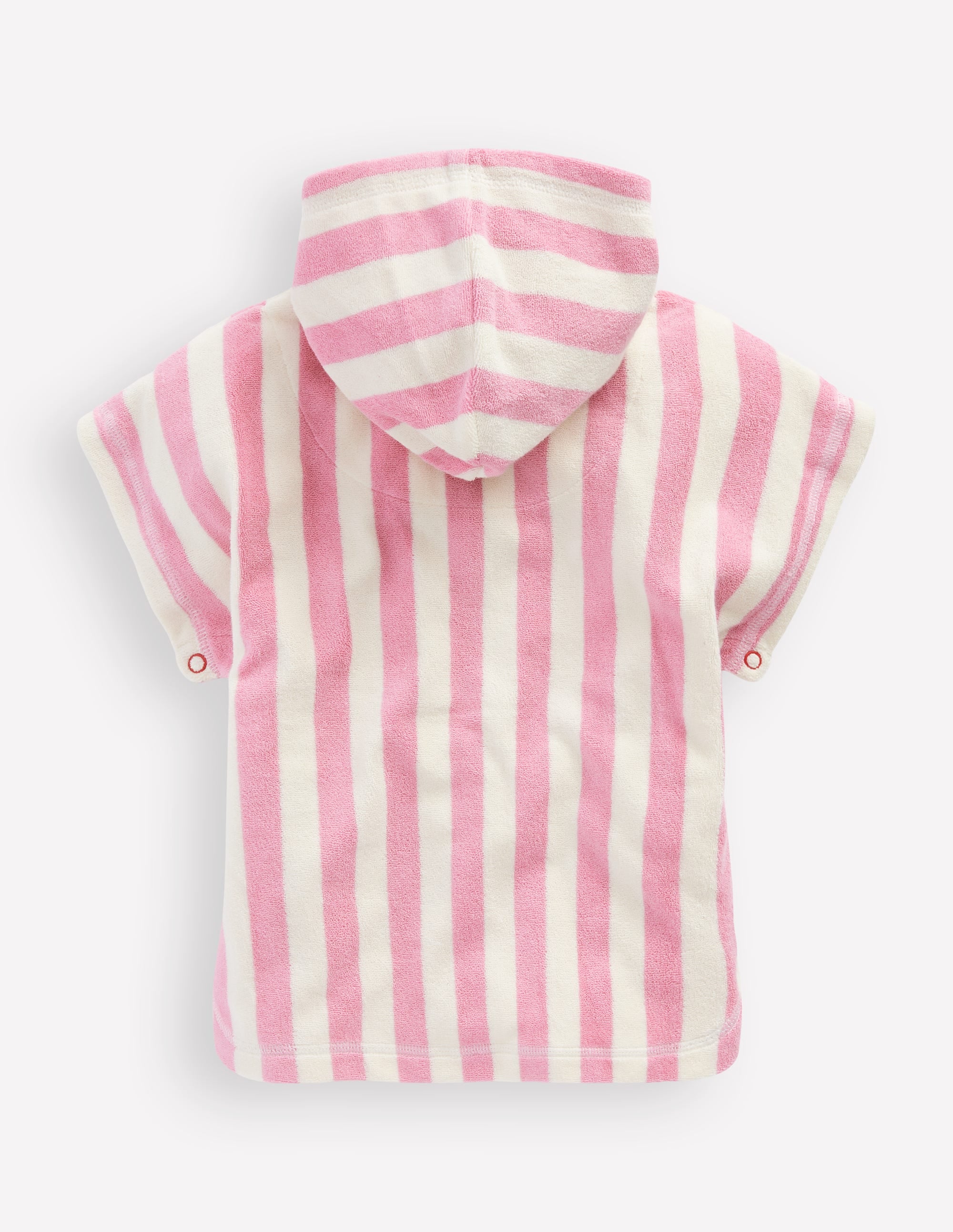 Novelty Towelling Throw-on-Bubblegum Pink Heart Stripe - Image 2