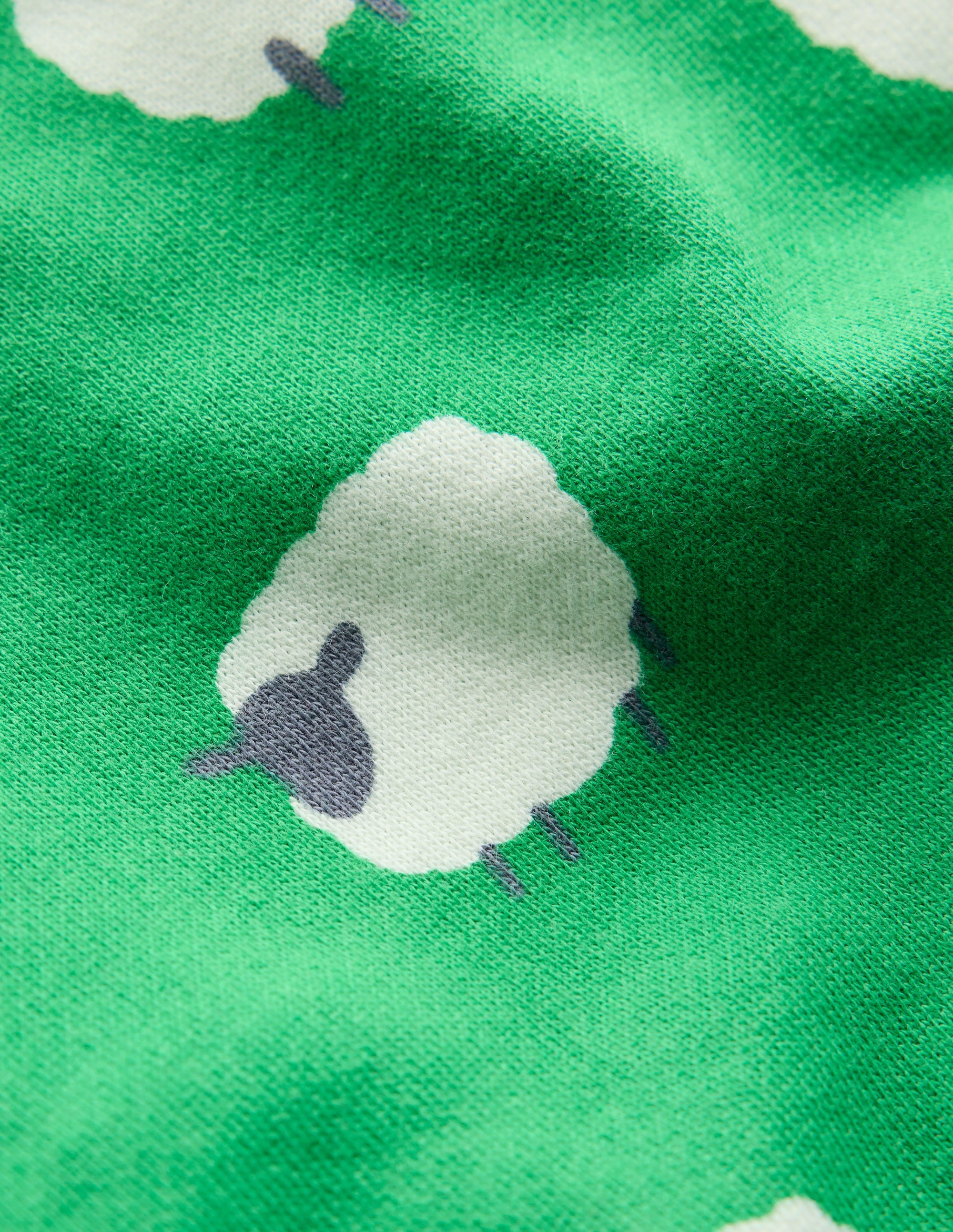Printed Sweatshirt-Sapling Green Sheep - Image 3