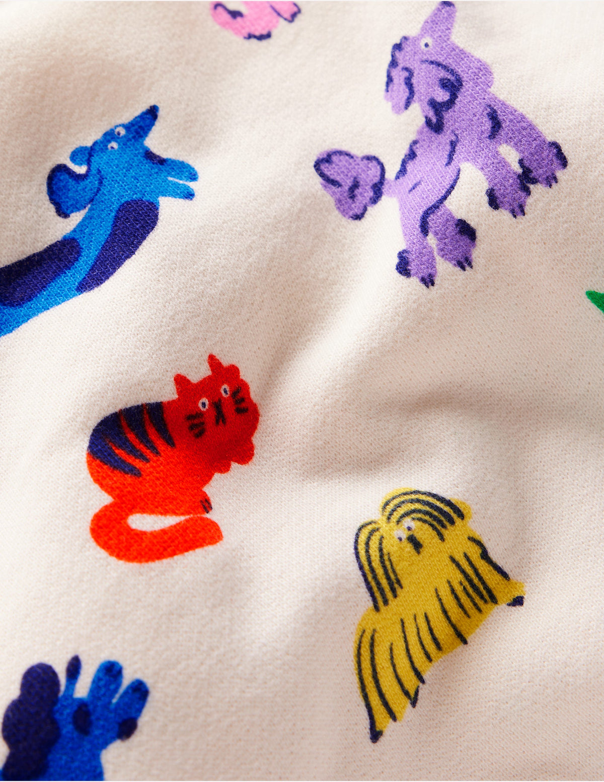 Printed Sweatshirt-Multi Spaced Rainbow Pets - Image 3