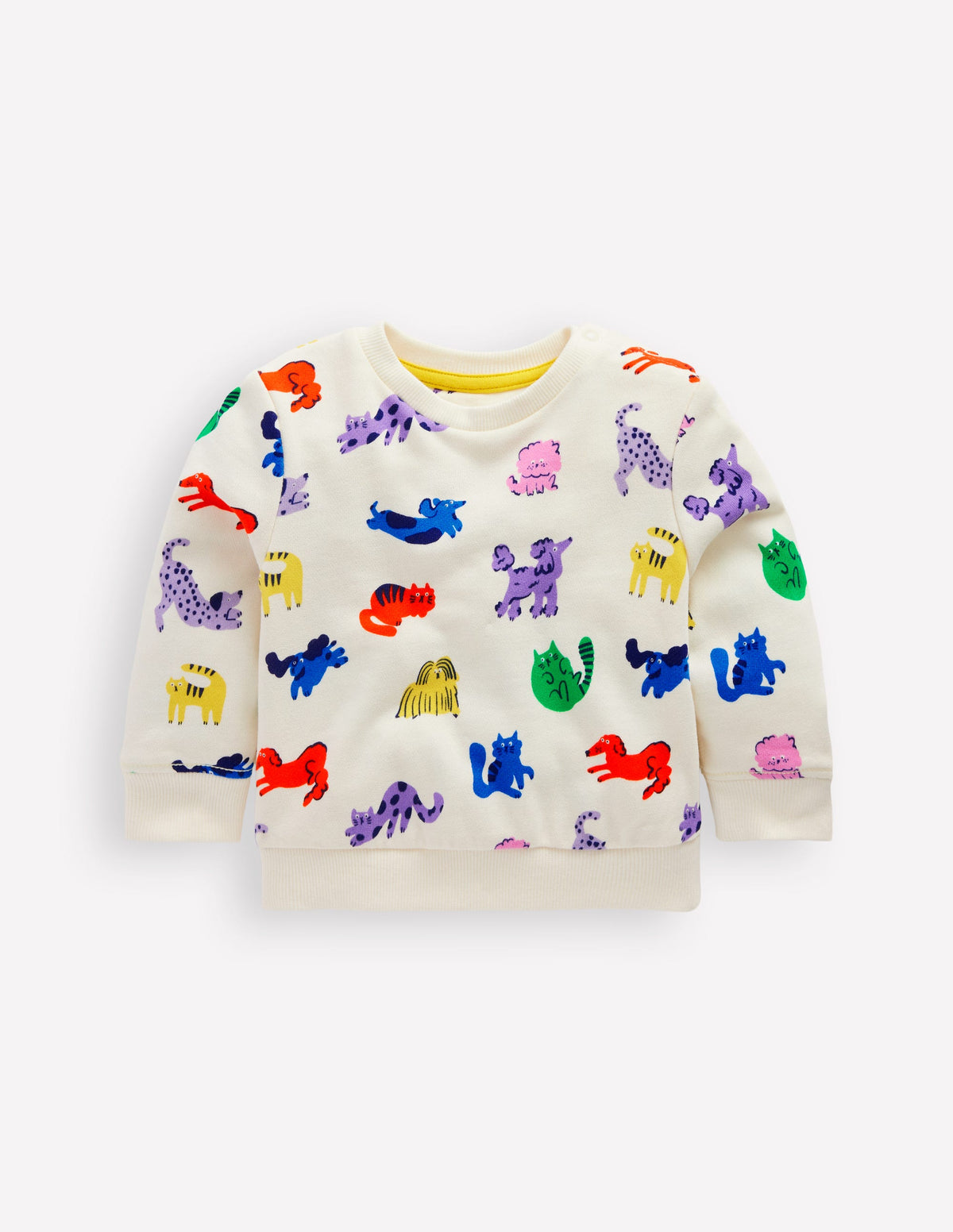 Printed Sweatshirt-Multi Spaced Rainbow Pets - Image 1