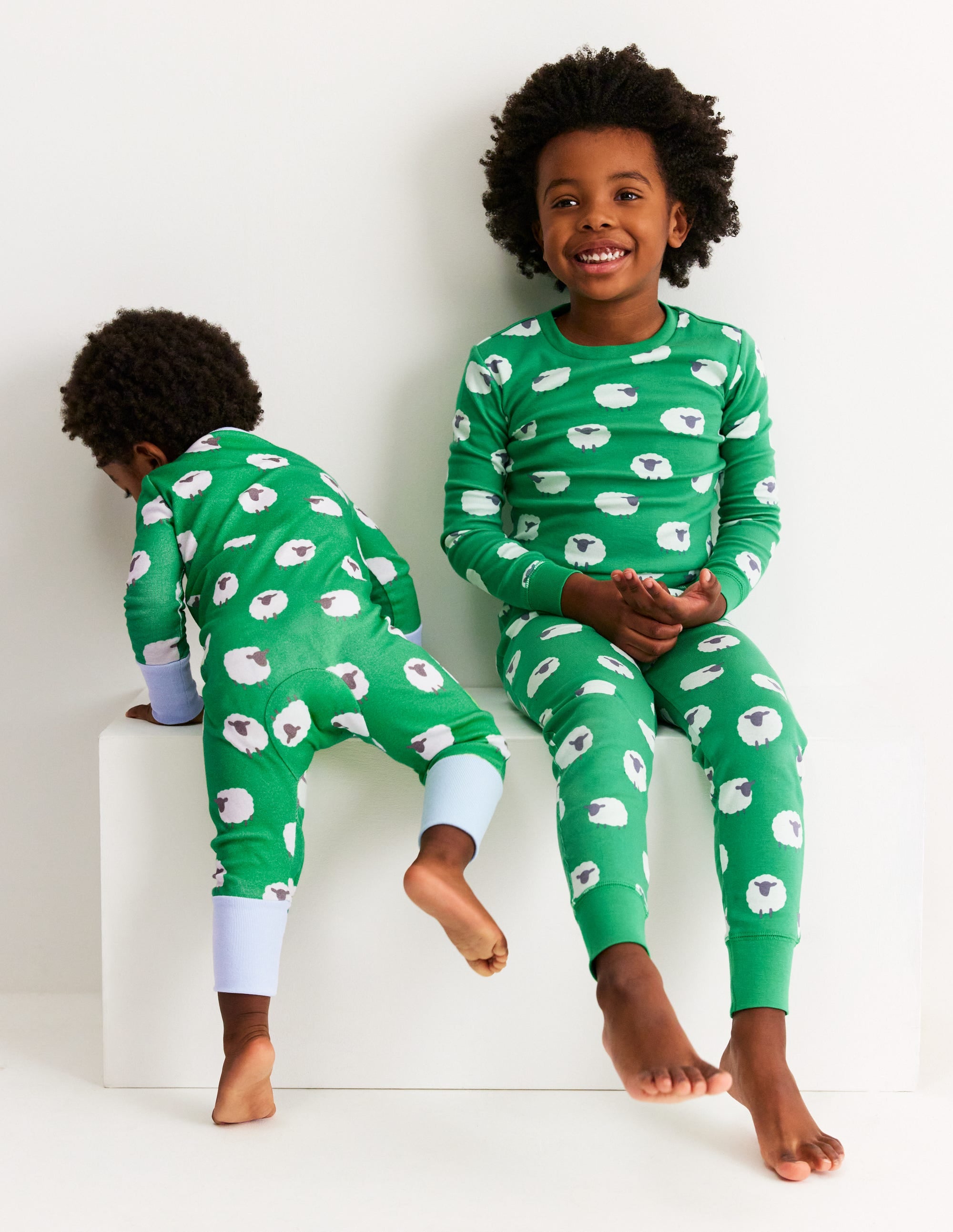 Twin Pack Rompers-Sapling Green Sheep - Image 4