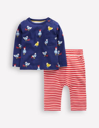 Printed Jersey Play Set-Starboard Blue Seagulls