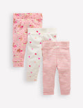 3-pack Pointelle Leggings-Pink Love Bunnies