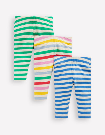 Striped 3 Pack Legging-Oatmeal Multi Stripe