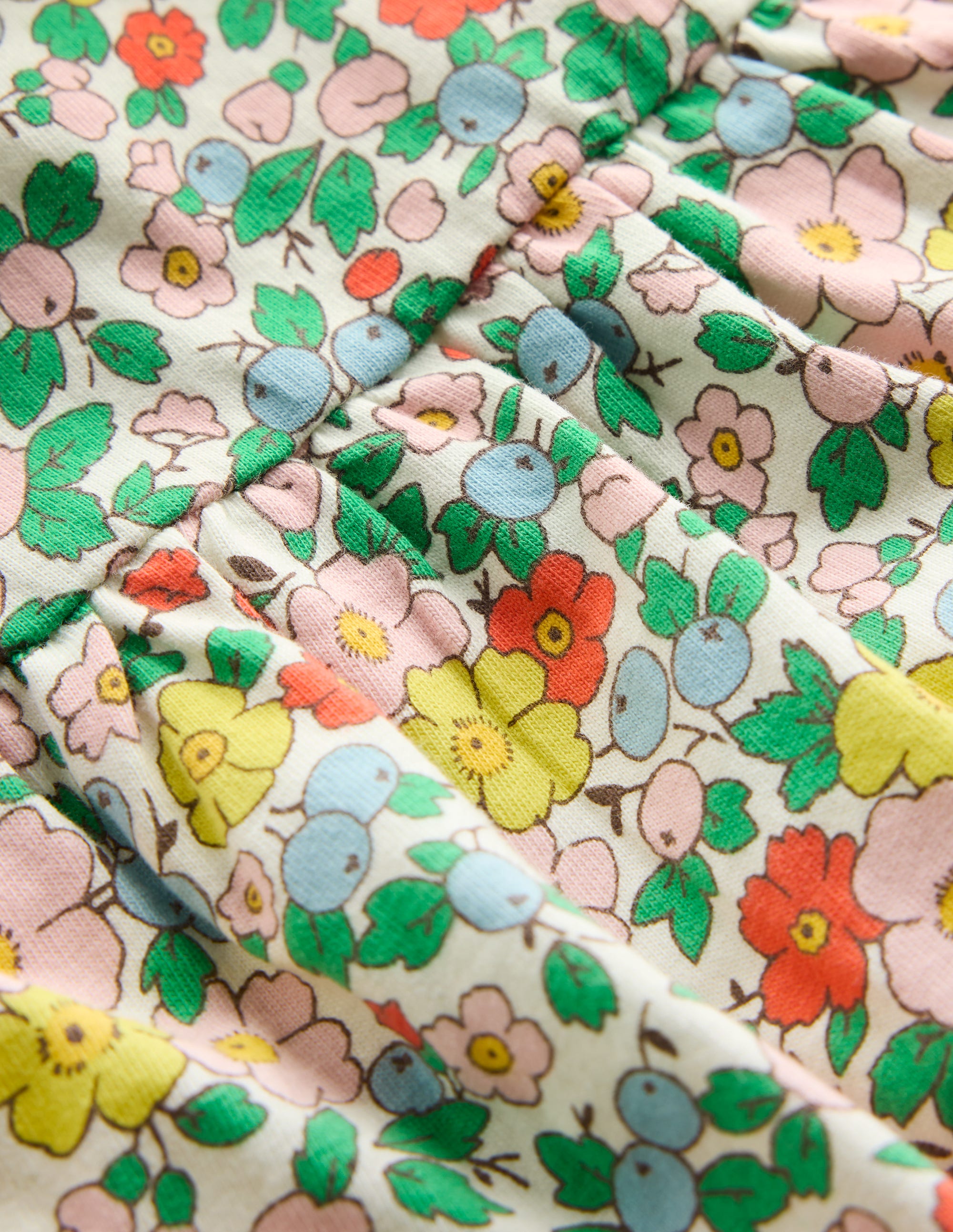 Jersey Peter Pan Collar Dress-Vanilla White Apple Blossom - Image 3