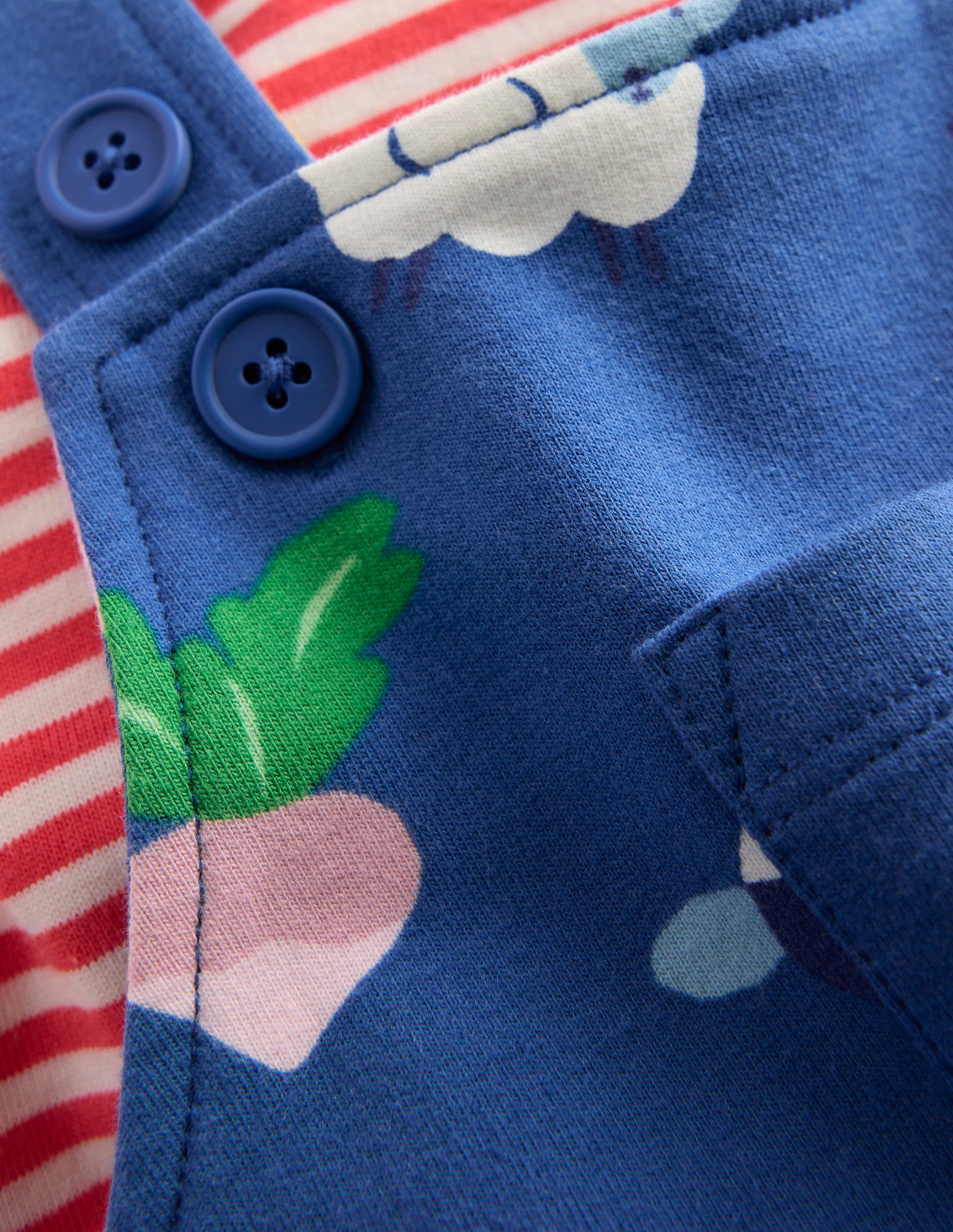 Jersey Dungarees Set-Delft Rainbow Farm - Image 3