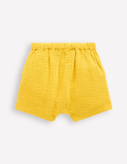 Boys Woven Shorts-Pineapple Yellow