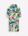 Printed Sun Safe Surfsuit-Soft Ivory Multi Jungle