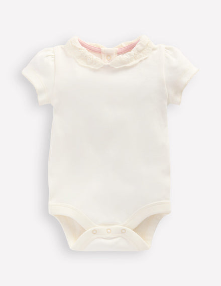 Broderie Collared Body-Soft Ivory