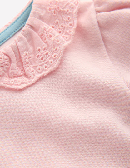 Broderie Collared Body-French Pink