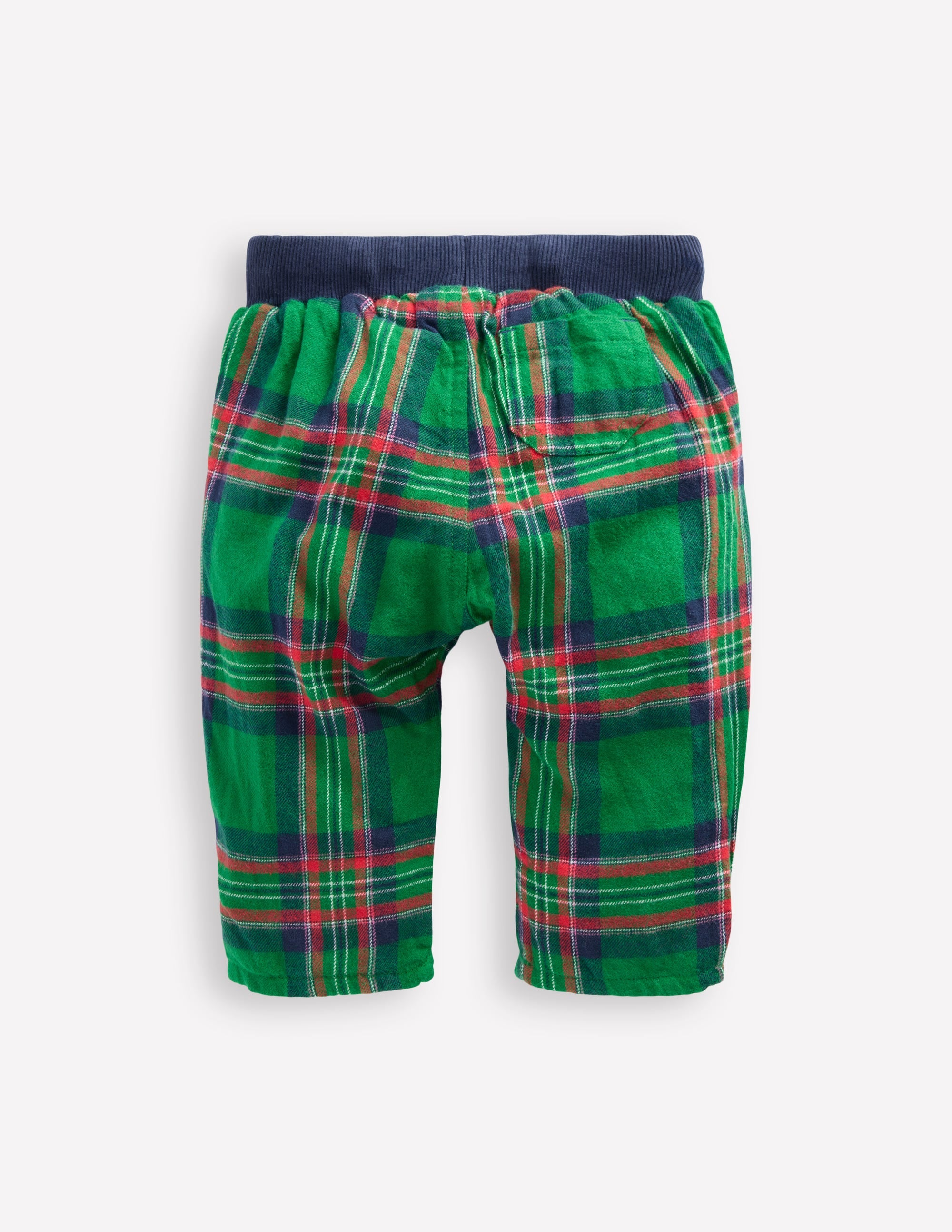 Cosy Lined Trousers-Green Check - Image 2