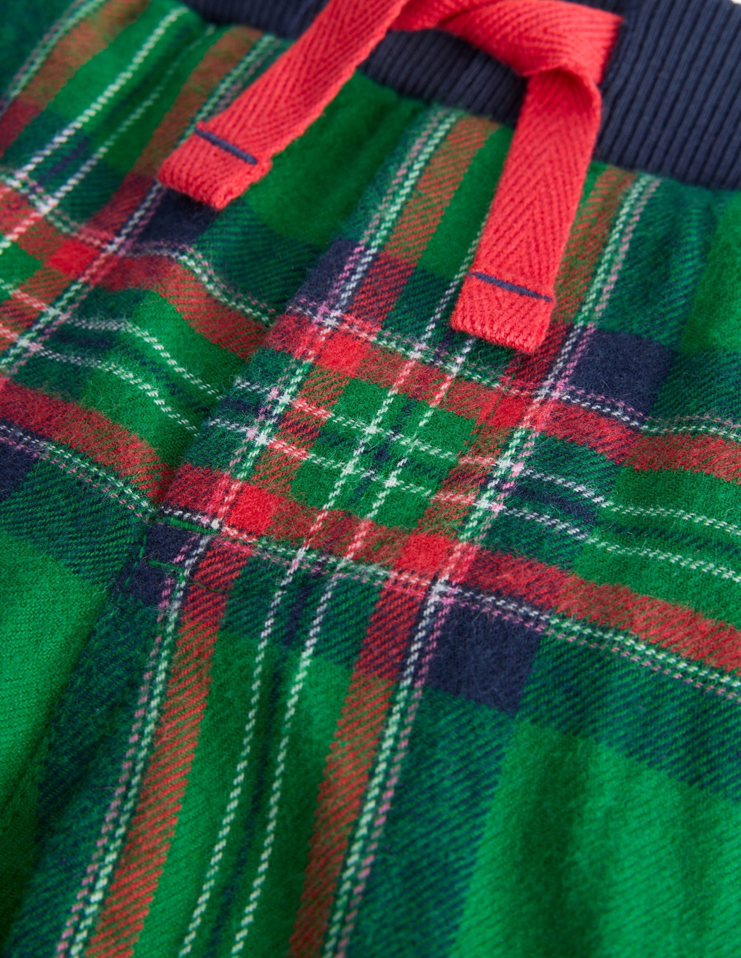 Cosy Lined Trousers-Green Check