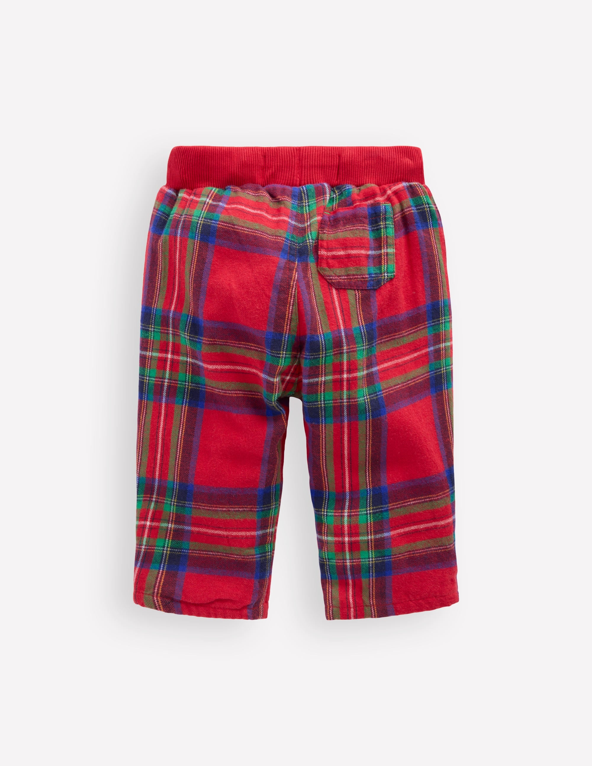 Cosy Lined Trousers-Red Check - Image 2