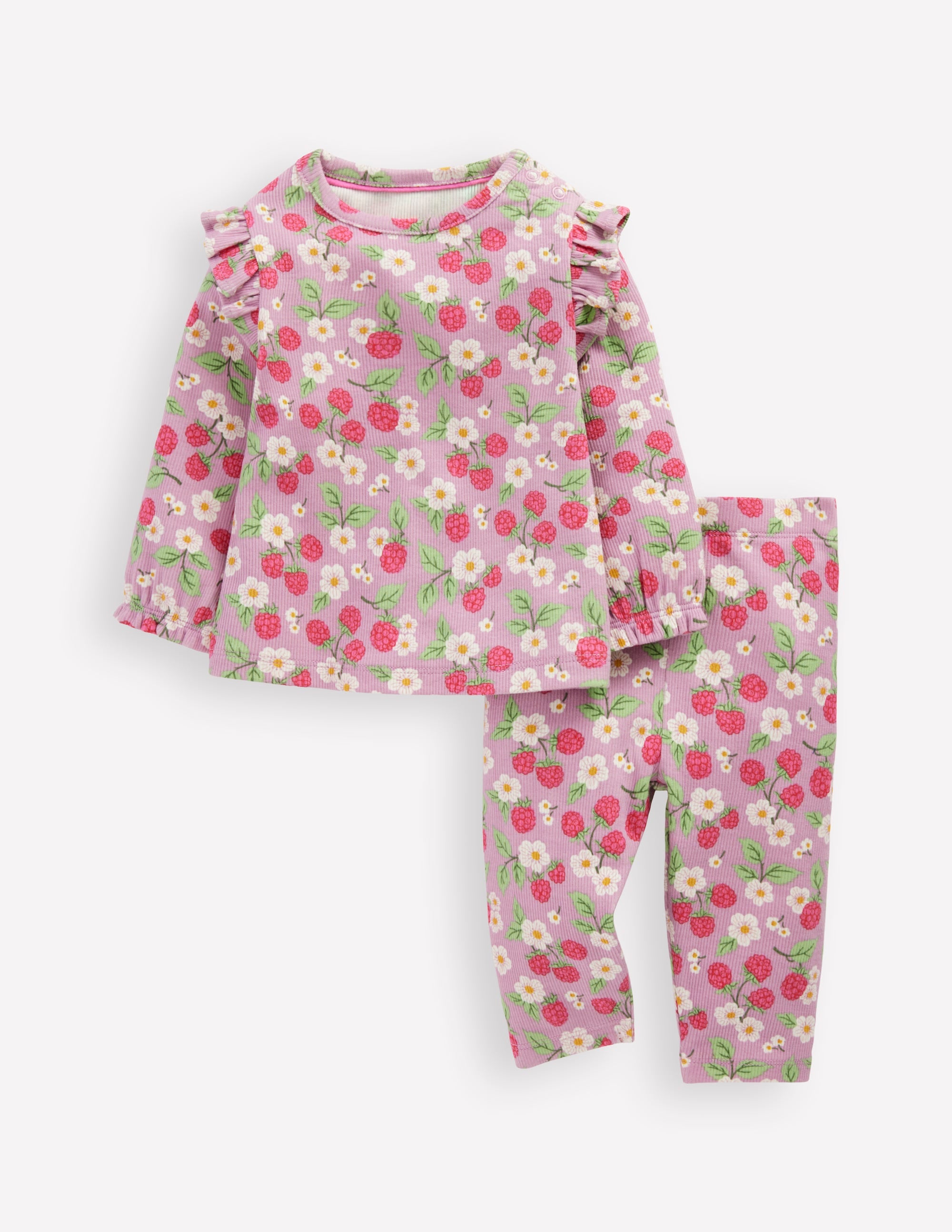 Ribbed Jersey Play Set-Mauve Mist Vintage Berry - Image 1