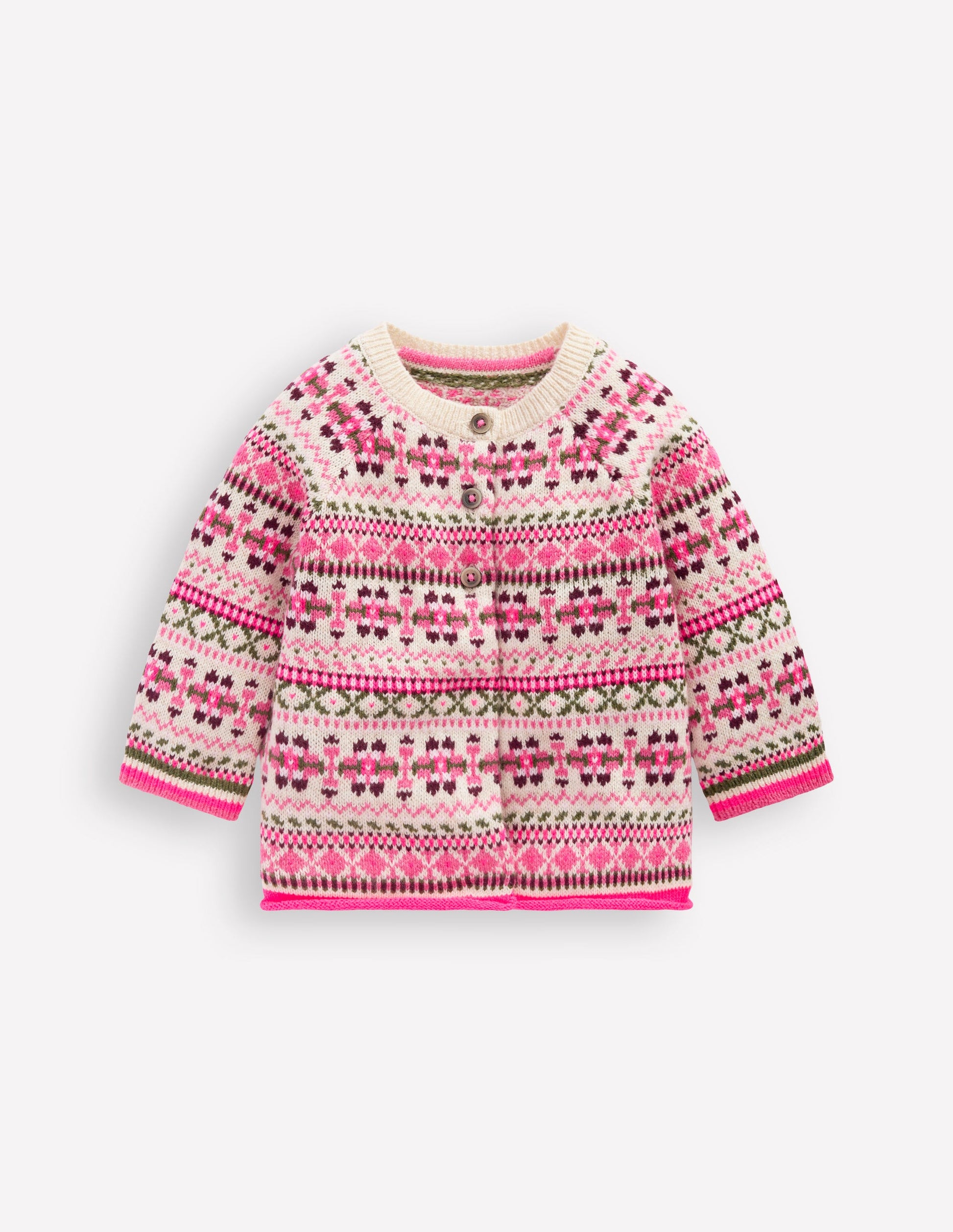 Edie Fair Isle Cardigan-Oatmeal Heritage Fair Isle-1
