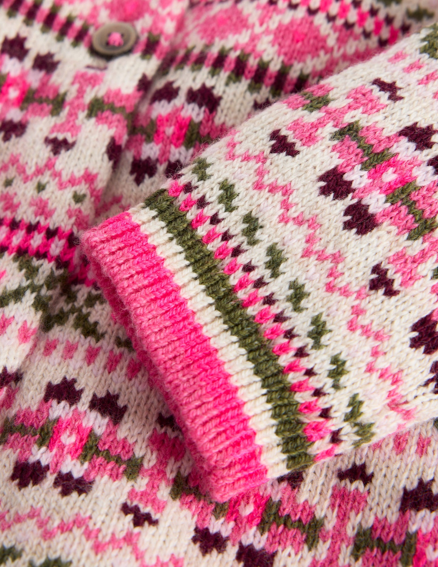 Edie Fair Isle Cardigan-Oatmeal Heritage Fair Isle