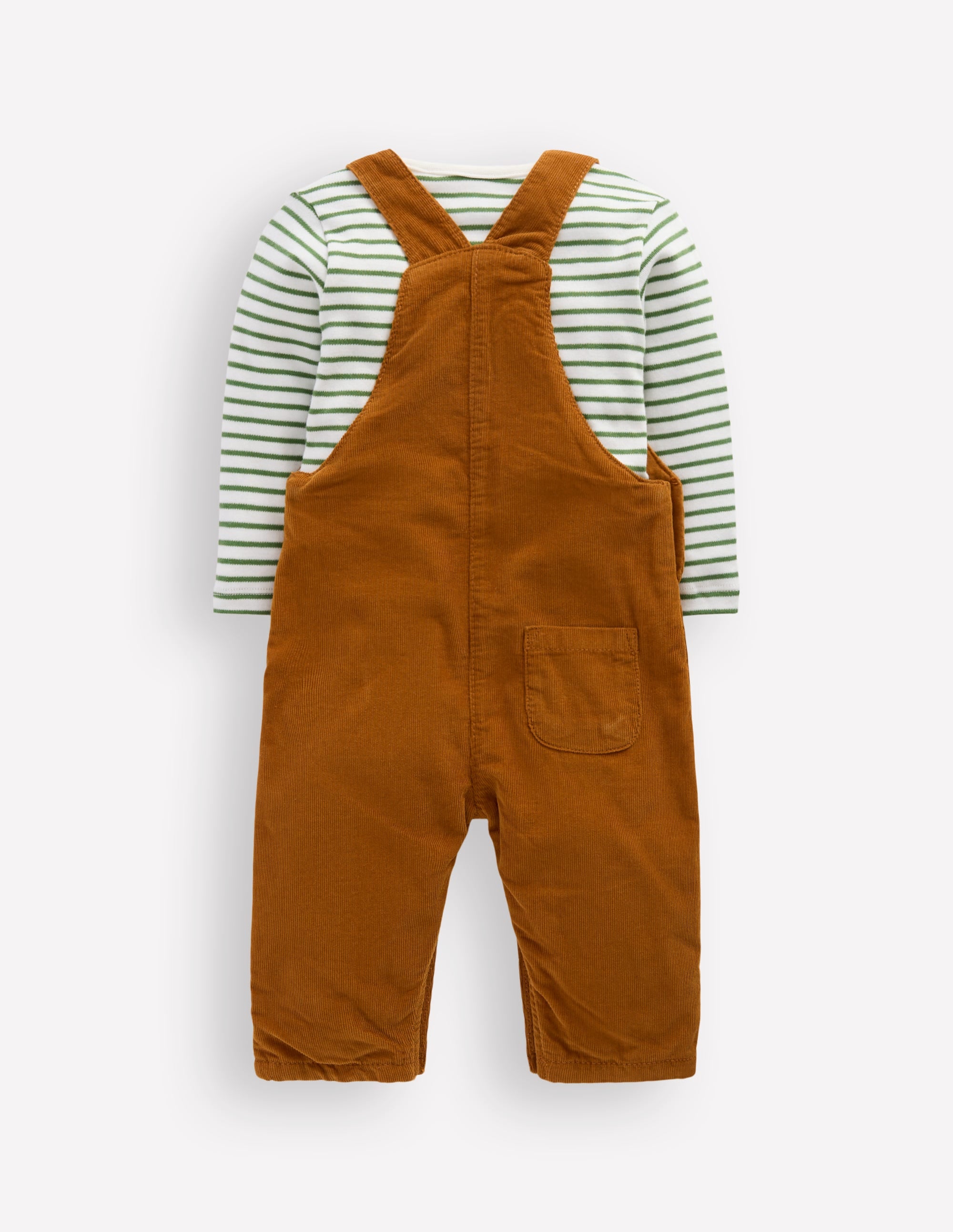 Novelty Cord Dungarees Set-Brown Dog - Image 2